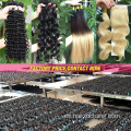 10a paquetes de cabello virgen indio malasiano con cierre